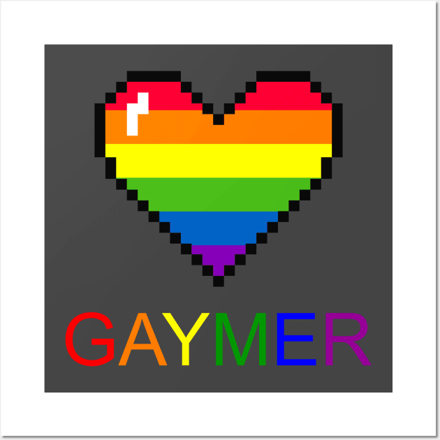 Gaymer Pixel Heart Wall Art by MimicGaming